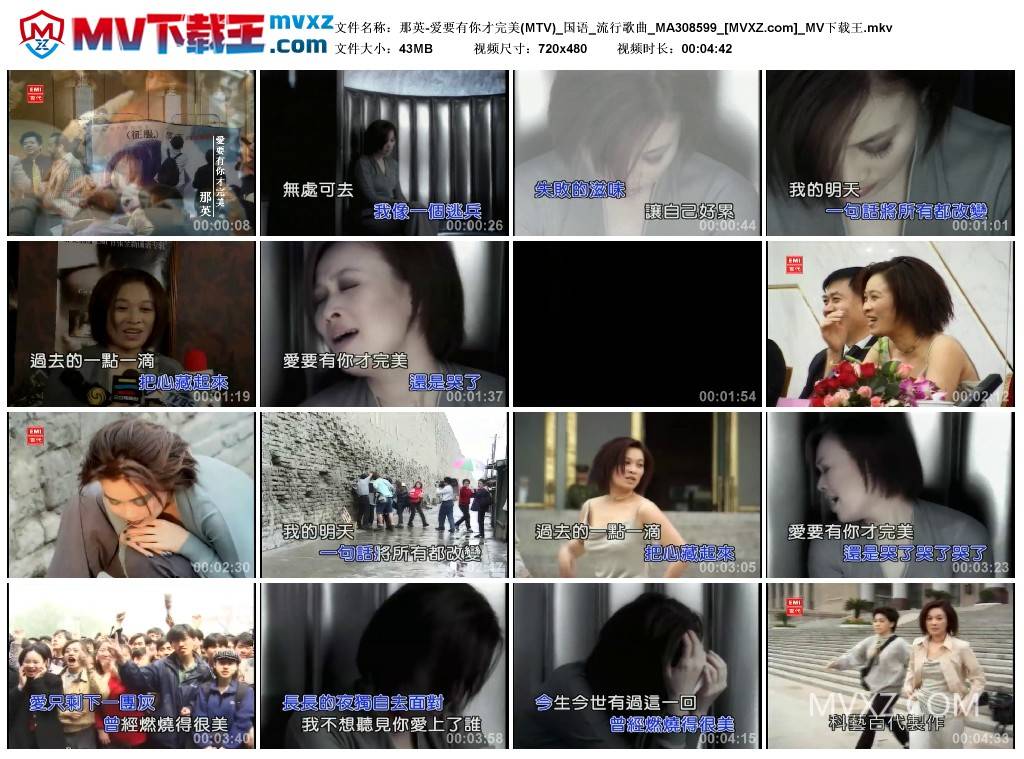 那英-爱要有你才完美(MTV)_国语_流行歌曲_MA308599